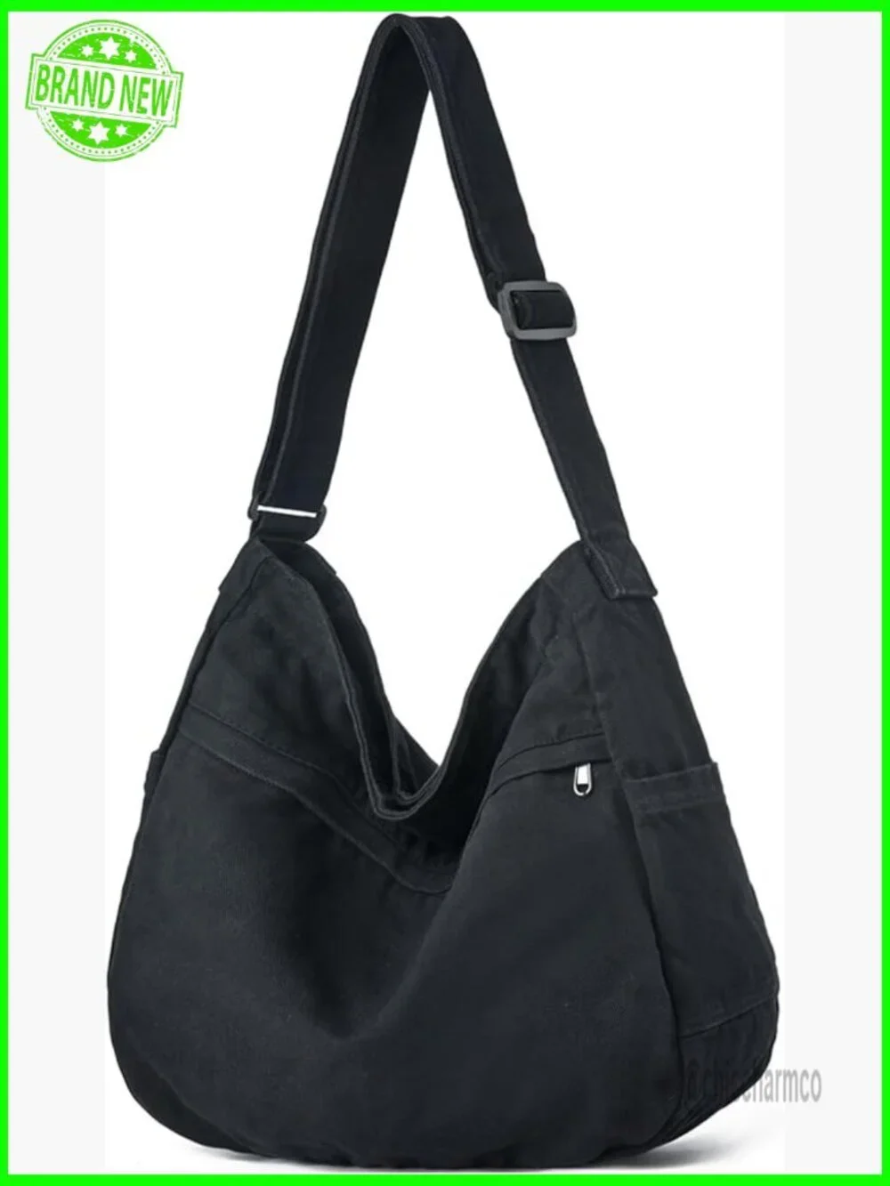 Large Canvas Hobo Tote Crossbody Bag Adjustable Strap Travel Work